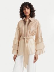 ACCESS FASHION Koszula 63-7068-125 Beżowy jasny Relaxed Fit. Brązowe koszule damskie ACCESS FASHION, m, bez wzorów, z lyocellu, bez kołnierzyka, bez ramiączek. Za 669.99 zł.