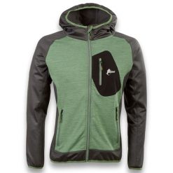 Bluza Ande Bregaglia Dorośli. Zielone bluzy bez kaptura męskie Ande, bez wzorów, z elastanu, sportowe, bez kołnierzyka, bez ramiączek. Za 347.99 zł.