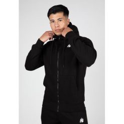 Kennewick Bluza z kapturem zapinana na suwak - Szary. Szare bluzy sportowe męskie GORILLA WEAR, bez wzorów, sportowe, bez kołnierzyka, bez ramiączek. Za 255.00 zł.
