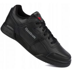 Męskie buty sportowe sneakersy skórzane czarne REEBOK WORKOUT PLUS. Czarne buty sportowe na co dzień męskie Reebok, bez zapięcia, Reebok Workout. Za 279.00 zł.
