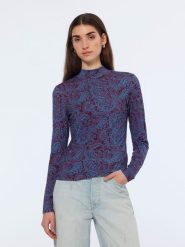 Scotch & Soda Koszulka w kolorze bordowo-niebieskim rozmiar: L. Czerwone bluzki damskie Scotch & Soda, l, bez wzorów, bez kołnierzyka, bez ramiączek. Za 121.80 zł.