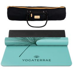 Mata do jogi PU i naturalnej gumy Dark Ginkgos Yin Yang + torba do jogi. Zielone torebki klasyczne damskie YOGATERRAE, bez wzorów, bez dodatków. W wyprzedaży za 538.00 zł.