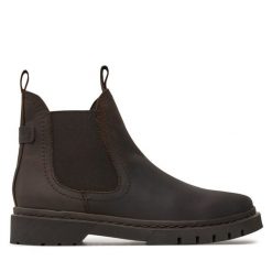 Sztyblety Tamaris. Brązowe botki damskie Tamaris, bez obcasa, na płaskiej podeszwie, bez zapięcia. Za 249.99 zł.