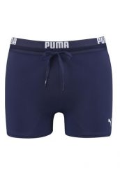 Spodenki kąpielowe męskie Puma Swim Men Logo Swim Trunk. Niebieskie kąpielówki męskie Puma, m, bez wzorów, z elastanu, na fitness i siłownię. Za 121.99 zł.