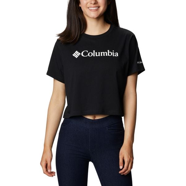 Koszulka trekkingowa damska Columbia North Cascades Cropped. Czarne bluzki damskie Columbia, s, bez wzorów, sportowe, bez kołnierzyka, bez ramiączek. Za 66.99 zł.