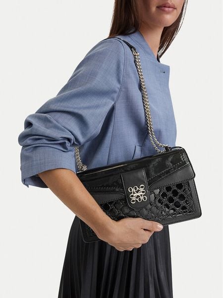 Nine West Torebka EO-SLEEK FORM-TK25740A Czarny. Czarne torebki klasyczne damskie Nine West, bez wzorów, ze skóry, bez dodatków. Za 329.99 zł.