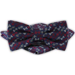 Mucha Męska z Poszetką - Alties - Wzór w Muchy, Muszki. Niebieskie krawaty i muchy męskie Alties, bez wzorów, eleganckie. Za 54.00 zł.