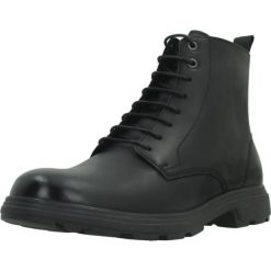 Buty GEOX U56LZE Czarny. Czarne buty trekkingowe męskie Geox, ze skóry, bez zapięcia, trekkingowe. Za 419.99 zł.