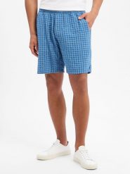 Levi's Szorty Mężczyźni Bawełna niebieski, L. Niebieskie szorty męskie Levi's, z bawełny, bez kołnierzyka. Za 139.95 zł.