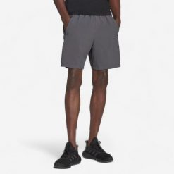Spodenki fitness cardio męskie ADIDAS. Szorty męskie Adidas, bez wzorów, z materiału, sportowe. Za 99.99 zł.
