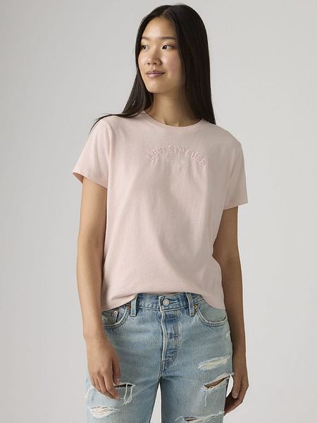 Levi's Koszulka "Favorite" w kolorze jasnoróżowym rozmiar: L. Różowe bluzki damskie Levi's, l, bez wzorów, z bawełny, bez kołnierzyka. Za 109.95 zł.