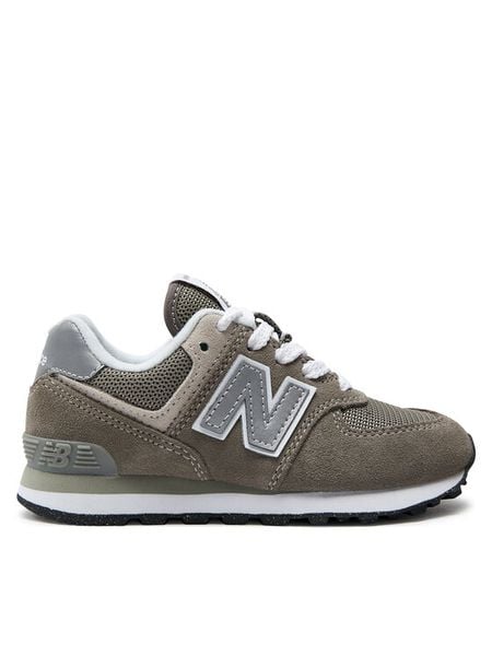 New Balance Sneakersy PC574EVG Szary. Szare buty sportowe chłopięce New Balance, bez wzorów, ze skóry, bez zapięcia. Za 189.99 zł.