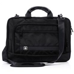 Torba na laptopa SwissBags Sion SB138 6,2 l - czarna. Czarne torby na laptopa damskie bez wzorów, z materiału. Za 179.10 zł.