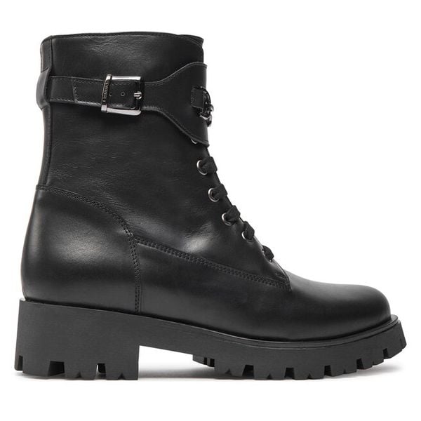 Trapery TWINSET. Czarne trapery damskie Twinset, bez obcasa. Za 589.99 zł.