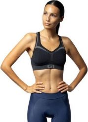 Stanik rowerowy Alé Cycling Ale Bra. Czarne biustonosze sportowe damskie ALÉ CYCLING, bez wzorów, z elastanu. Za 231.99 zł.