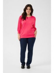 KAFFE curve Sweter w kolorze różowym rozmiar: XL. Różowe swetry klasyczne damskie KAFFE curve, xl, bez kołnierzyka. Za 114.95 zł.