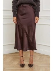 L'armoire de Suzette Spódnica w kolorze brązowym rozmiar: 38/40. Brązowe spódniczki damskie L'armoire de Suzette, l, bez wzorów, z koronki, klasyczne, z standardowym stanem, midi, proste. Za 122.38 zł.