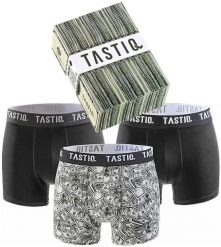 Bokserki Tastiq Dollar 3-pak w pudełku upominkowym, czarne. Czarne bokserki męskie Erima, bez wzorów, z bawełny. Za 131.99 zł.