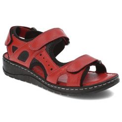 Czerwone Sandały Artiker Sportowe Obuwie Damskie. Czerwone buty sportowe na co dzień damskie Artiker, bez wzorów, z materiału, bez obcasa. Za 179.00 zł.