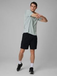 4F Spodenki treningowe szybkoschnące męskie - czarne L. Czarne szorty sportowe męskie 4f, l, ze skóry. Za 149.99 zł.