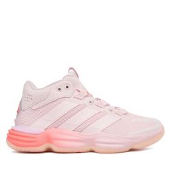 Buty halowe adidas. Czerwone buty sportowe na co dzień damskie Adidas, bez wzorów. Za 479.99 zł.