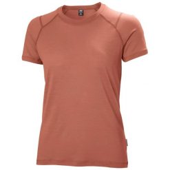 T-shirt damski Helly Hansen Durawool. Brązowe t-shirty damskie Helly Hansen, s, z aplikacjami, z materiału, bez kołnierzyka. Za 440.00 zł.