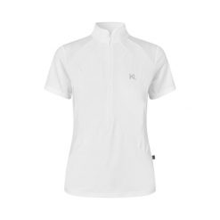 Damska koszulka konkursowa Kingsland Nila. Białe bluzki damskie KINGSLAND, bez wzorów, bez kołnierzyka. Za 436.00 zł.