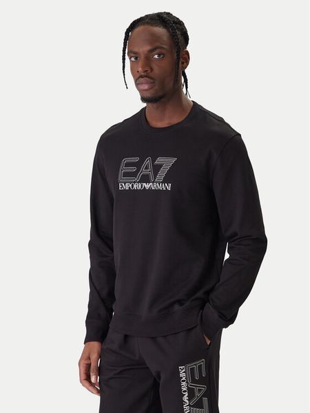 EA7 Emporio Armani Bluza 7M001312 AF13512 UC001 Czarny Regular Fit. Czarne bluzy bez kaptura męskie EA7 Emporio Armani, m, z bawełny. Za 449.99 zł.