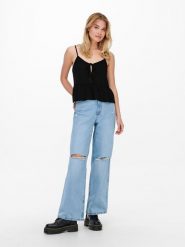 ONLY Top w kolorze czarnym rozmiar: XS. Czarne topy damskie Only, xs, bez wzorów, bez kołnierzyka. Za 51.45 zł.