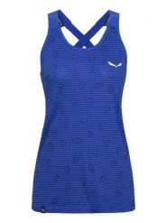 Salewa Top "Lavaredo" w kolorze niebieskim rozmiar: 40. Niebieskie topy damskie Salewa, bez wzorów, z bawełny, bez kołnierzyka. Za 100.99 zł.