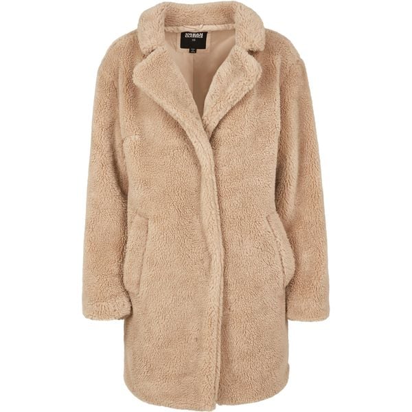 Parka dla kobiet Urban Classic oversized sherpa. Białe parki damskie Urban Classics, na zimę, bez wzorów, z weluru. Za 337.00 zł.