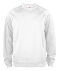 Clique Basic Active Roundneck bluza z okrągłym dekoltem biała 100% poliester. Białe bluzy bez kaptura męskie CLIQUE, xl, z poliesteru. Za 164.62 zł.