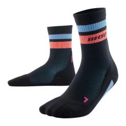 Skarpety kompresyjne damskie sportowe CEP Miami Vibes 80's krótkie. Czarne skarpetki damskie CEP, bez wzorów, z elastanu. Za 74.00 zł.