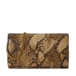 Torebka LAUREN RALPH LAUREN. Brązowe torebki klasyczne damskie Lauren Ralph Lauren, bez wzorów, bez dodatków. Za 989.99 zł.