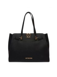 LOVE MOSCHINO Torebka JC4124PP1OLM0000 Czarny. Czarne torebki klasyczne damskie Love Moschino, bez wzorów, ze skóry, bez dodatków. Za 1,099.00 zł.