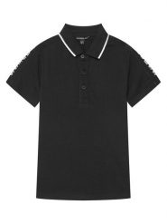 Guess Polo L4GP03 KAPY0 Czarny Regular Fit. Czarne t-shirty chłopięce Guess, z aplikacjami, z bawełny, bez ramiączek. Za 189.99 zł.