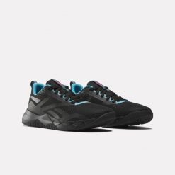 Buty sportowe męskie Reebok NFX Trainer przewiewne czarne (100202116). Czarne buty sportowe na co dzień męskie Reebok, z gumy, bez zapięcia, na fitness i siłownię. Za 279.00 zł.