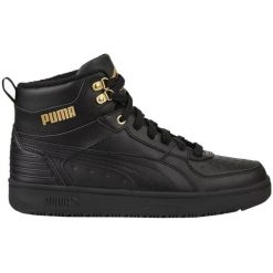 Buty Puma Rebound Rugged 387592 01 czarne. Czarne buty sportowe na co dzień damskie bez wzorów, z syntetyku. W wyprzedaży za 445.92 zł.