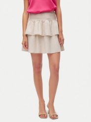 Vero Moda Spódnica mini Luna 10309768 Beżowy Regular Fit. Brązowe spódniczki damskie Vero Moda, s, bez wzorów, z wiskozy, mini. Za 119.99 zł.