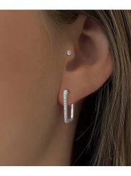 DI GIORGIO Srebrne kolczyki z cyrkoniami rozmiar: onesize. Szare kolczyki damskie DI GIORGIO, z cyrkonią, srebrne. Za 105.45 zł.