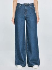 Jeansy damskie z szeroką nogawką granatowe Emily 532. Niebieskie jeansy damskie Big Star, z podwyższonym stanem. Za 349.99 zł.