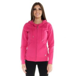 Damska bluza Leone z kapturem Basic zapinanym na zamek na całej długości. Czerwone bluzy sportowe damskie LEONE 1947 APPAREL, l, bez wzorów, z tkaniny, bez ramiączek, z kapturem. W wyprzedaży za 167.70 zł.