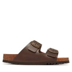 Klapki Scholl. Brązowe klapki damskie Scholl, bez wzorów, bez obcasa. Za 239.99 zł.