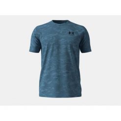 T-Shirt Męski Koszulka Sportowa Under Armour. Niebieskie t-shirty męskie Under Armour, m, bez wzorów, bez kołnierzyka. Za 229.99 zł.
