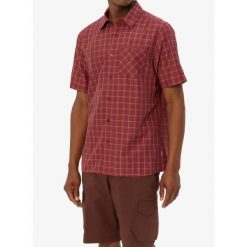 Koszula turystyczna męska Vaude Albsteig Shirt III. Czerwone koszule męskie Vaude, m, bez wzorów, bez kołnierzyka, bez ramiączek. Za 193.99 zł.