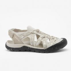 Sandały turystyczne damskie Quechua NH900. Brązowe obuwie trekkingowe damskie QUECHUA, bez wzorów, z kauczuku, bez obcasa. Za 249.99 zł.