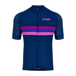 Damska koszulka rowerowa z krótkim rękawem - Sunset. Fioletowe bluzki sportowe damskie KEADA SPORTS, s, z dresówki, bez kołnierzyka, bez ramiączek. Za 332.00 zł.