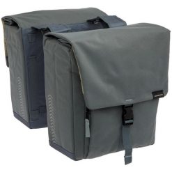 Podwójna Torba Rowerowa Tulum Double 32L Szaro-Zielona. Szare torebki klasyczne damskie NEW LOOXS, bez wzorów, z materiału, bez dodatków. Za 437.49 zł.