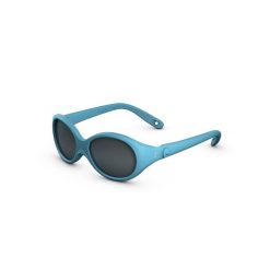 Okulary przeciwsłoneczne turystyczne MH B100 dla dzieci 6-24 mies. kat. 4. Niebieskie okulary przeciwsłoneczne dziecięce Decathlon. Za 29.99 zł.