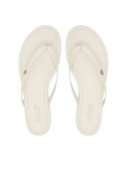 LAUREN RALPH LAUREN Japonki Raquel 802953931009 Biały. Białe klapki damskie Lauren Ralph Lauren, bez wzorów, ze skóry, bez obcasa. Za 299.99 zł.